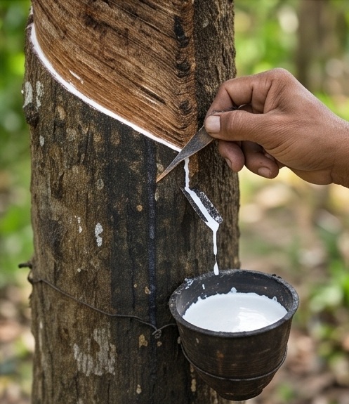 Rubber Tree Harvesting